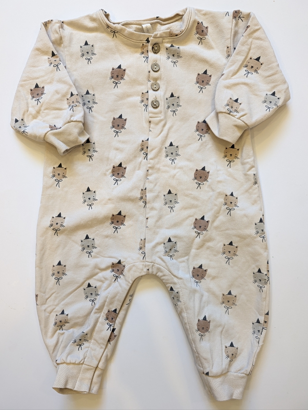 Quincy Mae Long Sleeve Halloween Cat Jumpsuit 6-12M